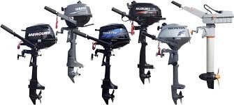 lineup of outboard motors